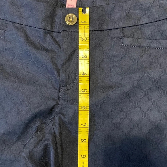 NWOT Lilly Pulitzer Kelly Textured Ankle Length Skinny Pant Navy 0 - Picture 8 of 16